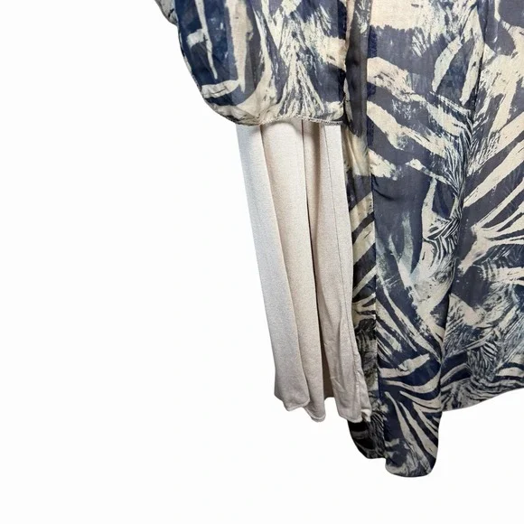 Bellambra Italy Womens Silk Blend Palazzo Pants Size L Wide Leg Resort Boho - Picture 8 of 15